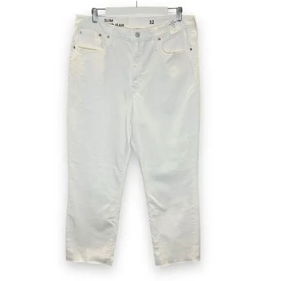 NWT J. Crew White Slim Boyfriend Jeans - Women's 32 - Picture 3 of 10